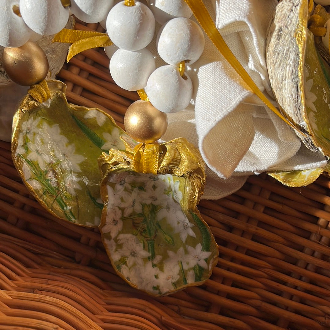 Oyster Shell Napkin Ring Set of 6 by Lydia Nolen