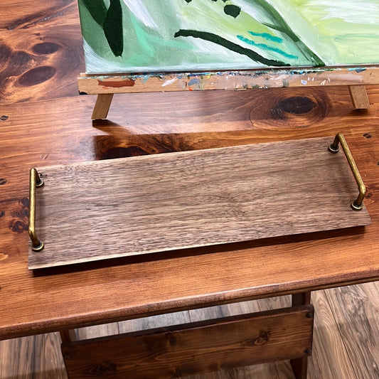 Walnut Serving Board with Handles by Rick Morse