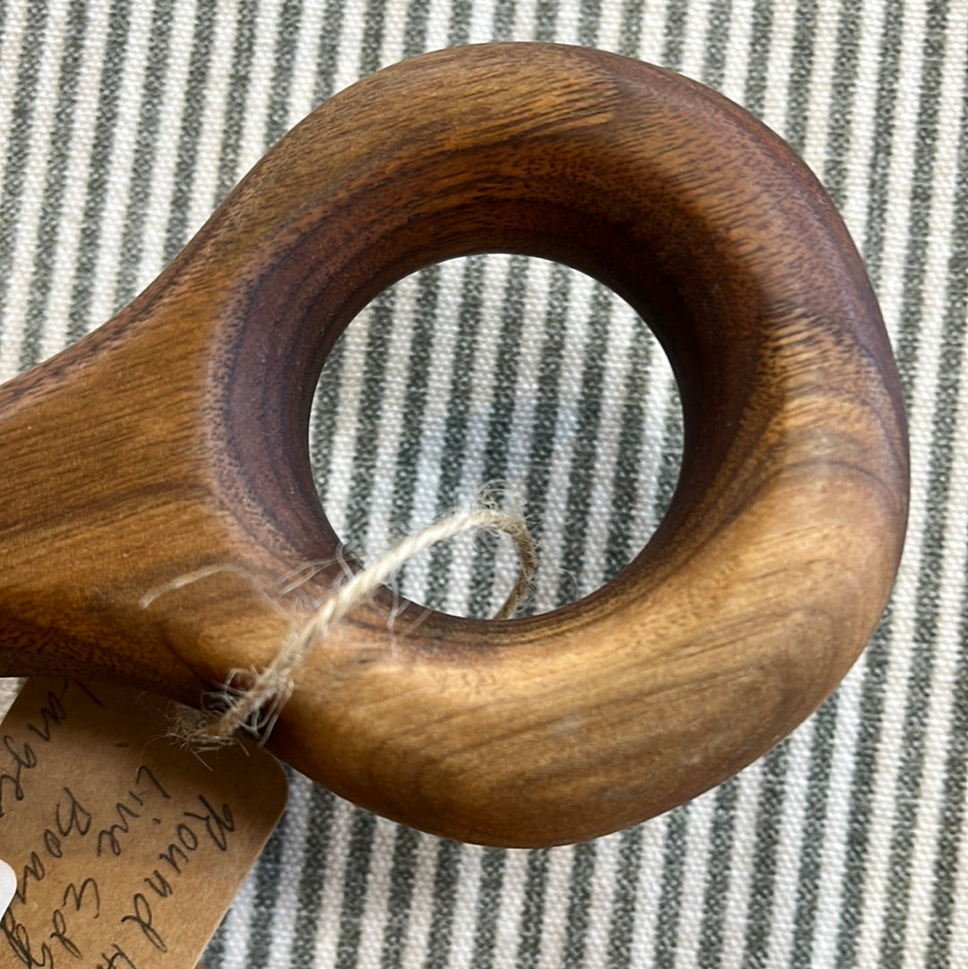 Round handled Live-edge Charcuterie Board by Rick Morse