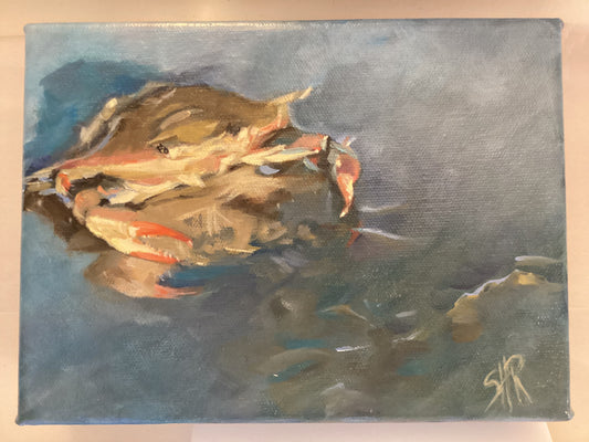 Sally Reid Crab oil deep canvas