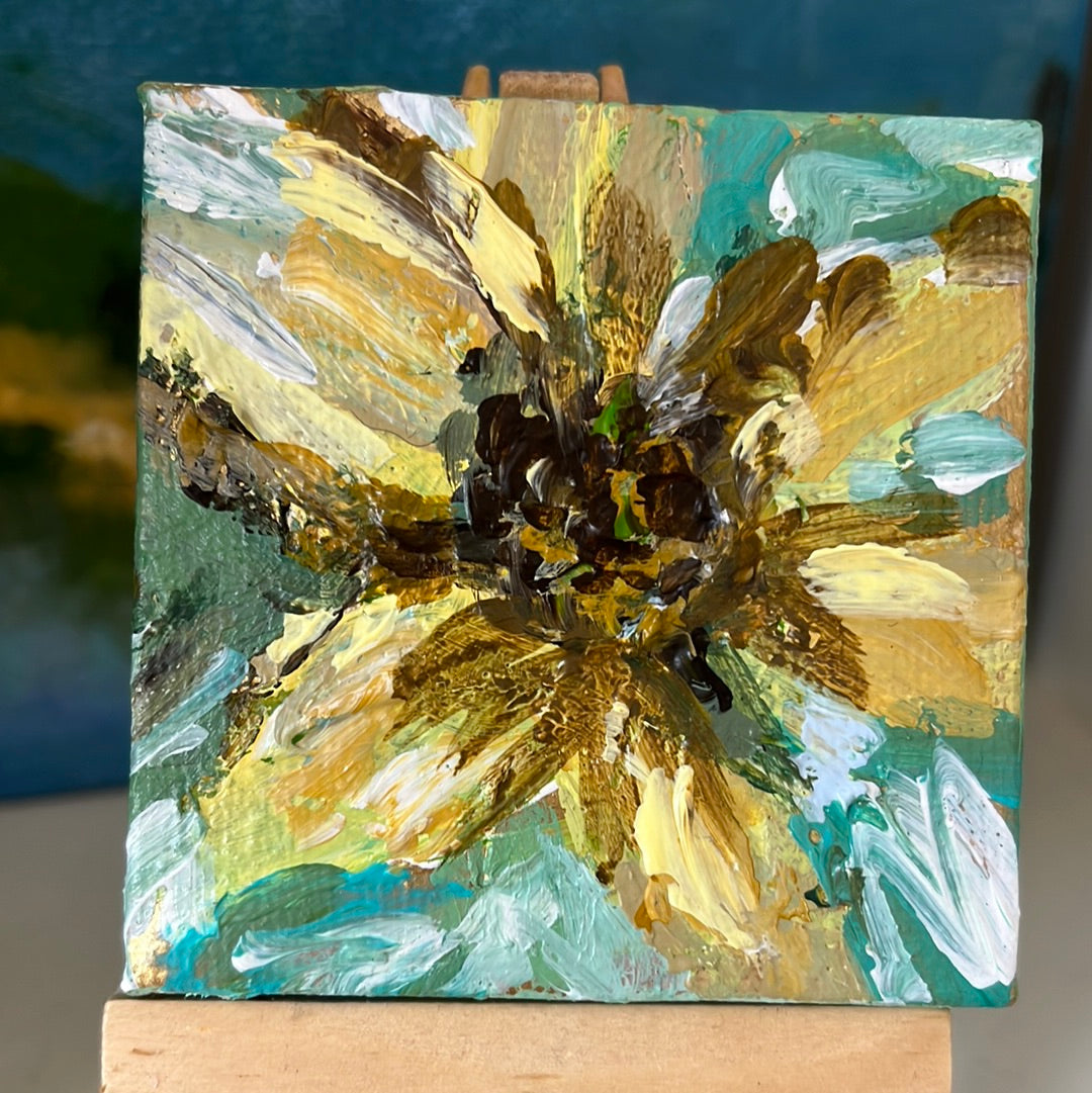 Tiny Sunflowers (3) by Lisa Wallace